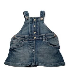 BENETTON BABY Girl’s Bib Overall Jean Dress - Size: 56 / 1-3 Months